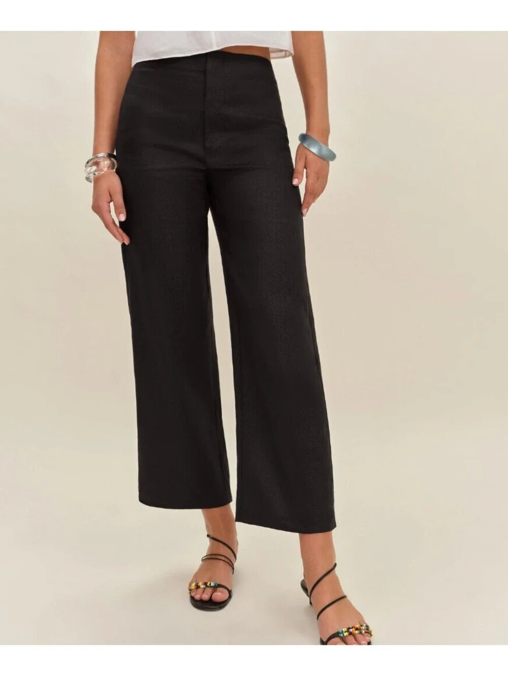 Reformation NWT Joni Linen Cropped Pant